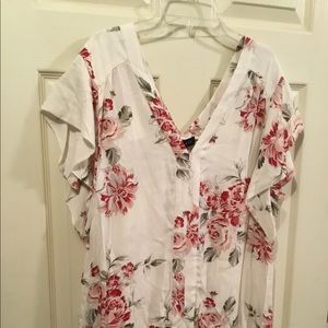 Women’s sleeveless multicolor V neck top XL